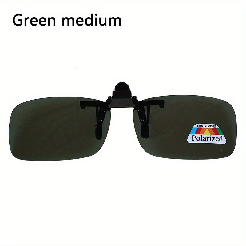 Men's Clip on Flip Up Polarized Sunglasses Night Vision Driving