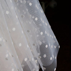 Polka Dot Head Veil With Comb Double Layer Head Veil Satin Bowknot Head Piece