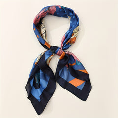 Floral Print Bandana Silk Scarf Casual Shawl Scarf Wrap