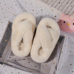Girls Plush Cozy House Slippers Anti-Skid Slip-On Shoes