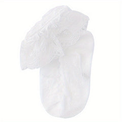 Baby Girls Lace Ruffle Socks, Summer Wear