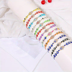 12pcs Girls Teen Evil Eye Adjustable Bracelet Jewelry for Gift Party