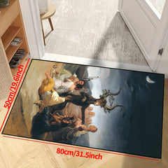 Bull God Motif Rug for Living Room Bedroom Nursery Outdoor Patio