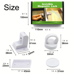10 Magnetic Baby Safety Locks 2 Keys Easy Installation