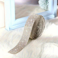 Self Adhesive Crystal Diamond Ribbon Sticker 2mm Rhinestones