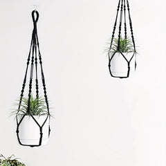 Vertical Planters Plant Hanger Indoor Hanging Wooden Beads No Fringe