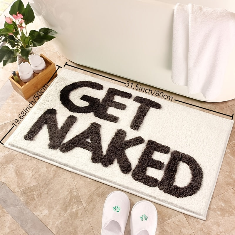 1pc Letter Absorbent Non slip Bathroom Floor Mat