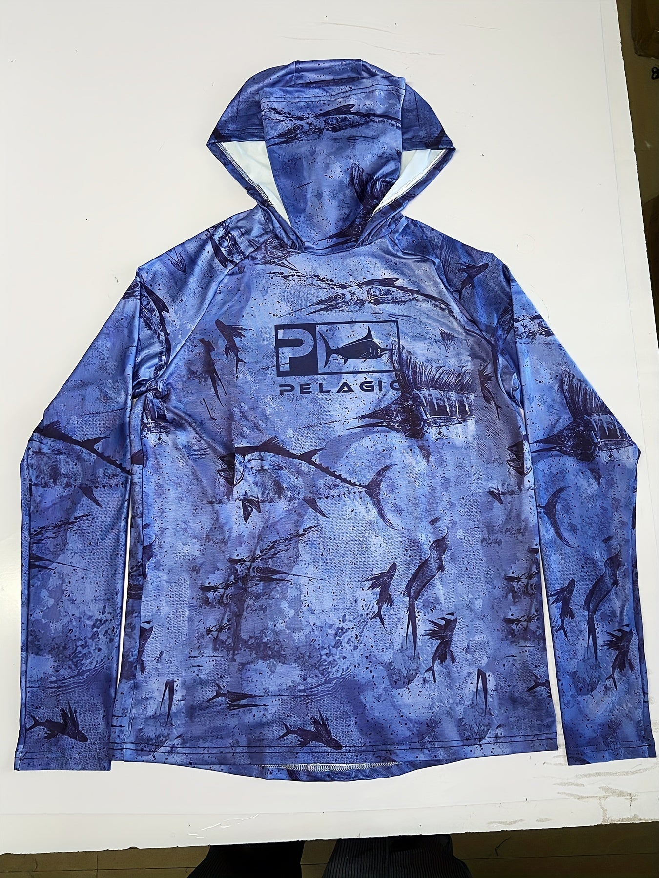 Men's UPF 50 Sun Protection Hoodie With Mask Long Sleeve