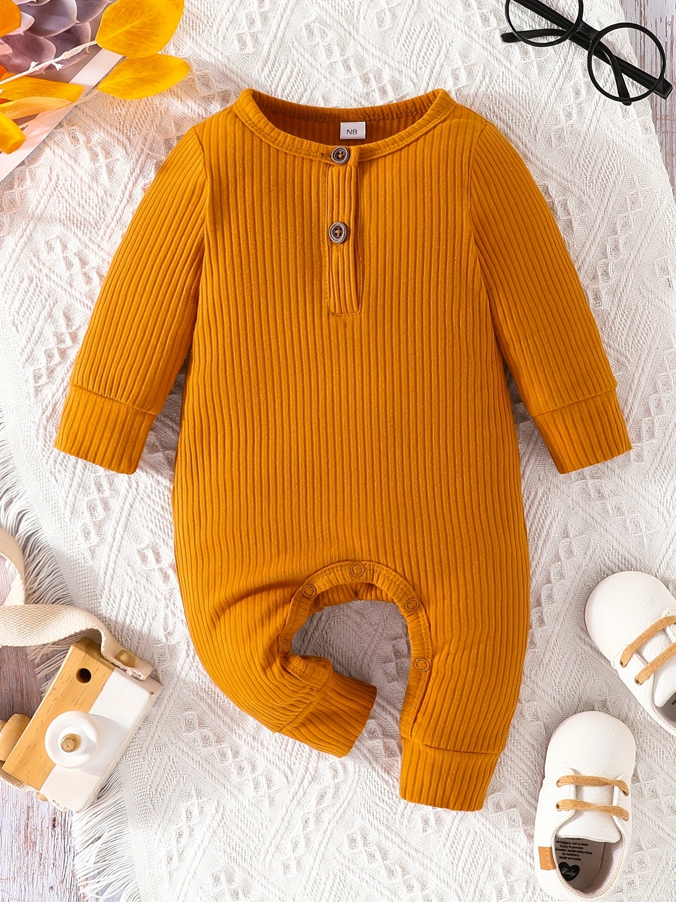 Striped Long Sleeve Romper for Baby Boys & Girls