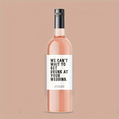 6pcs Engagement Wine Bottle Labels - Wedding Drunk - Perfect Engagement Couple