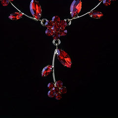 Red Bridal Jewelry Set for Weddings & Performances