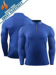 Men's Quick Drying Compression 1/4 Zip Pullover Long Sleeve Base Layer