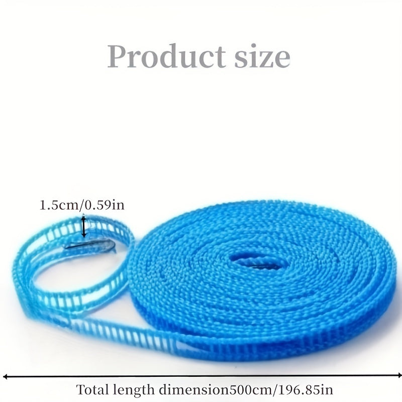 Outdoor Travel Clothesline Windproof Fence Mountable 5 Lines Drying