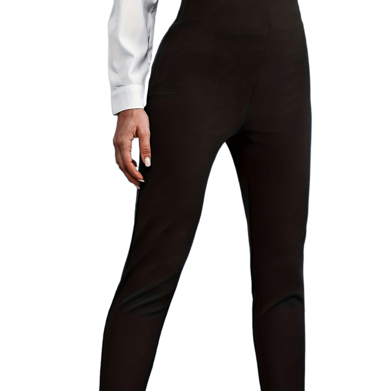 High Waist Slim Fit Pants for Office