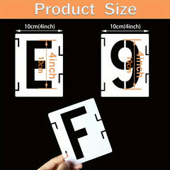42pcs Numbers Stencil Kit for Painting Reusable Alph Interlocking Stencil