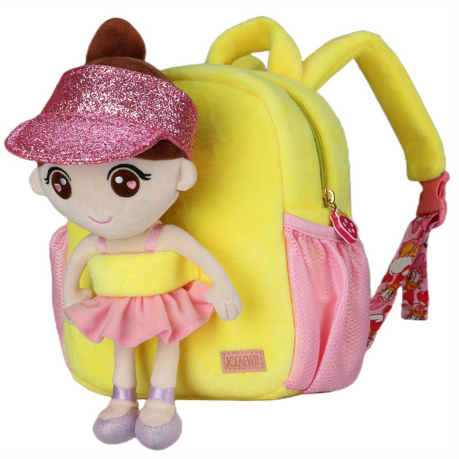 Toddler Plush Doll Shoulder Backpack for Kids 1-5 Years