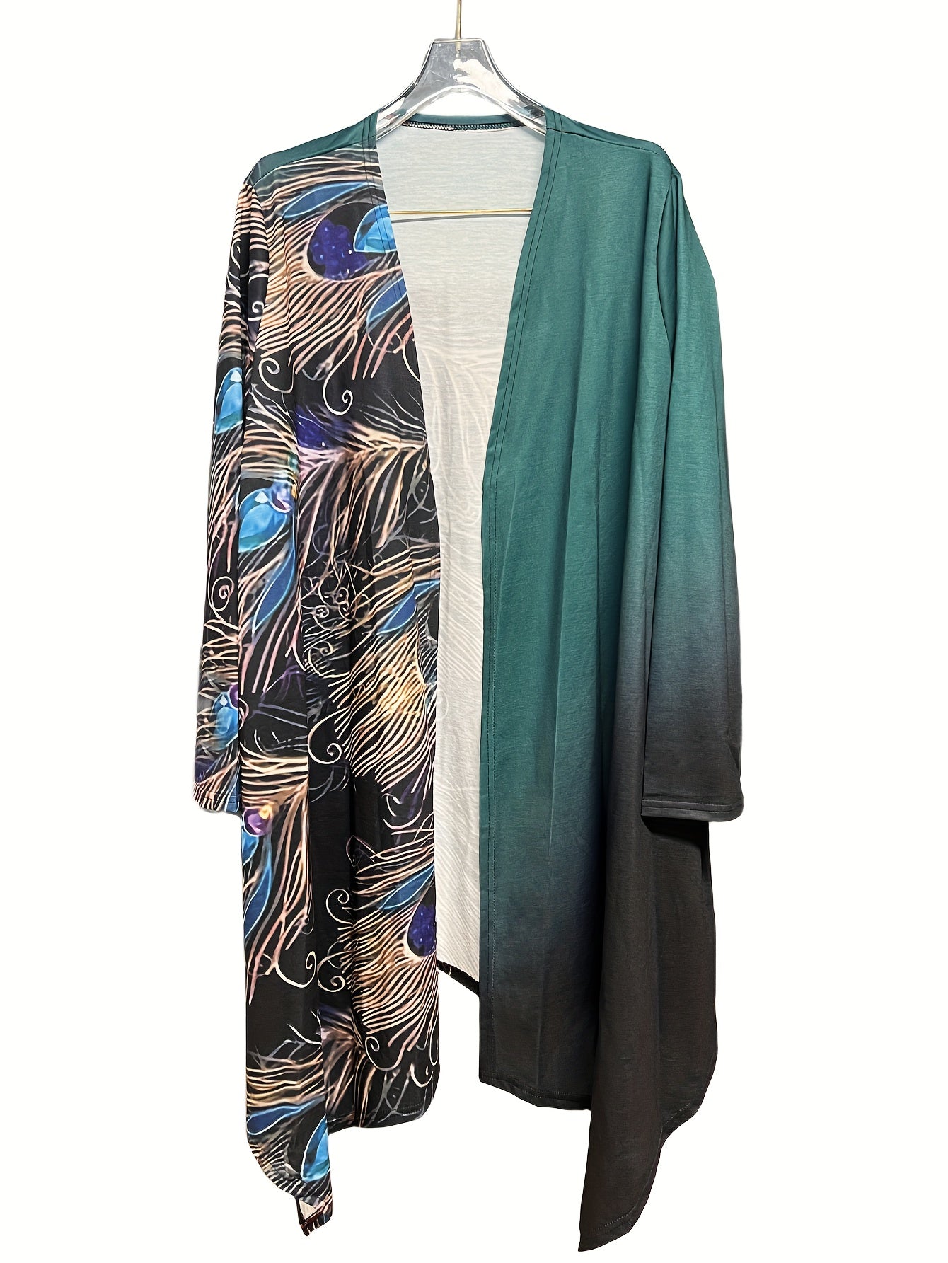 Women's Peacock Print Cardigan