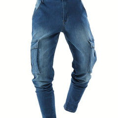Slim Fit Jeans Mens Casual Street Style High Stretch Denim Pants