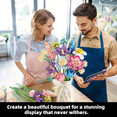 Adult Bouquet 1002pcs Flower Building Blocks Set Unique Home Decoration