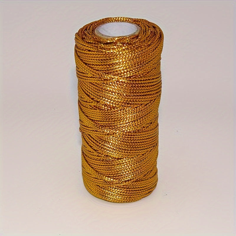 5mm 100m Golden Rope Christmas Decoration Thread Ribbon Bow Crafts DIY