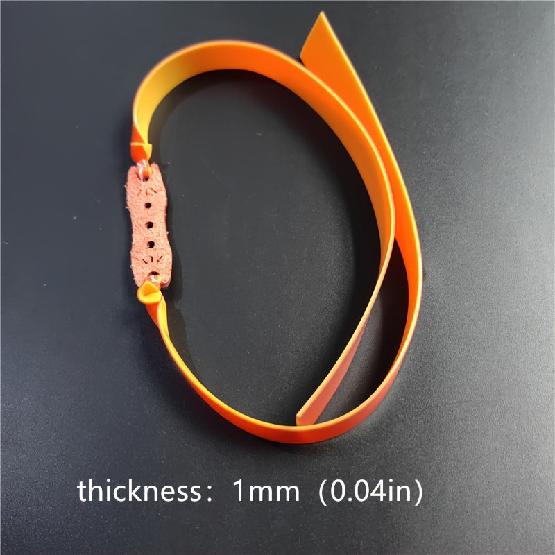 10pcs 1mm Leather Bag & Random Slingshot Latex Rubber Band