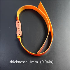 10pcs 1mm Leather Bag & Random Slingshot Latex Rubber Band