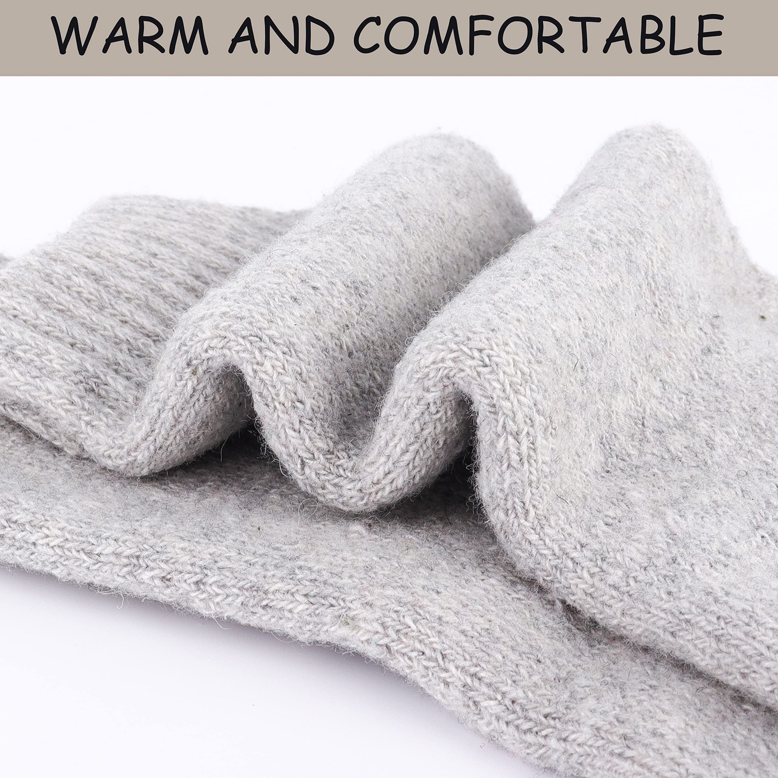 5 Pairs Thick Knit Thermal Socks Women's Mid Tube Stockings