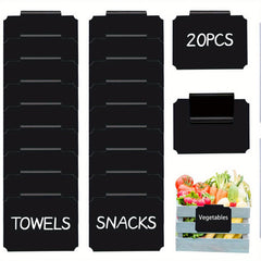 Clip-on Labels for Storage Baskets - Set of 10
