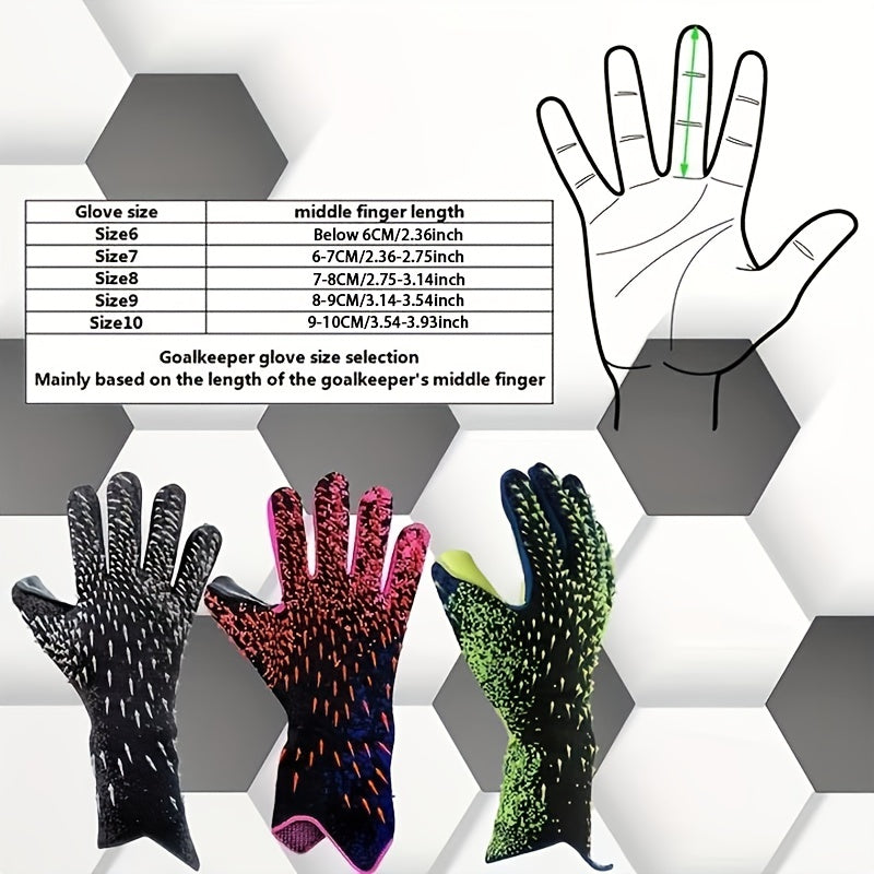Strong Grip Soccer Goalie Gloves with Finger Protection