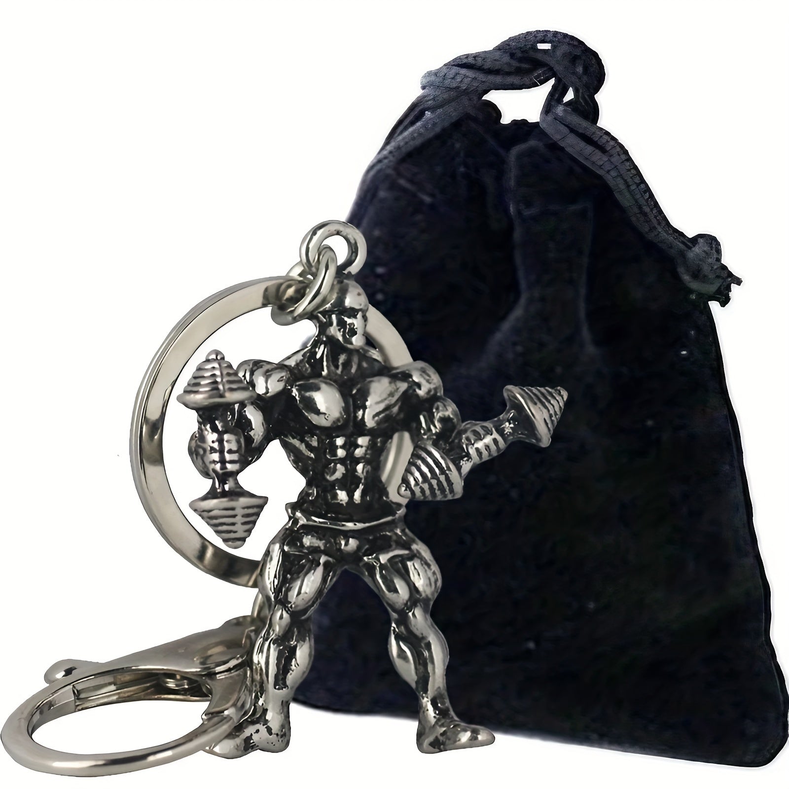 Sports Fitness Metal Keychain Bag Pendant Gift Men Boyfriend