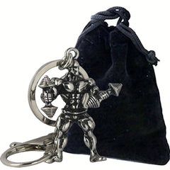 Sports Fitness Metal Keychain Bag Pendant Gift Men Boyfriend