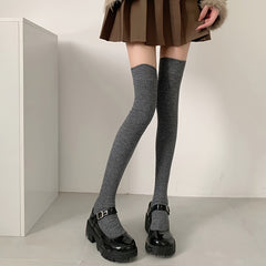 Teen's Striped Knee High Socks Nylon Long Stockings