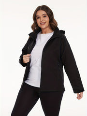 Women's Zip Up Hooded Jacket for Spring & Fall