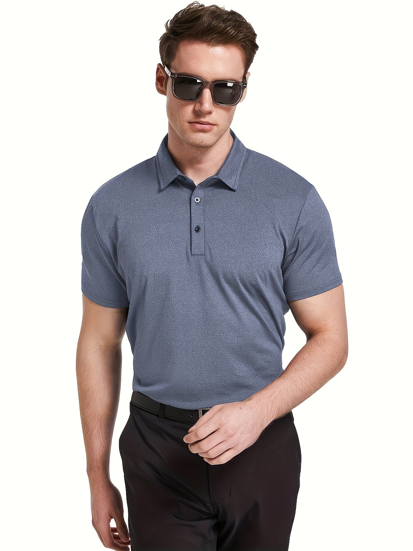 Men's Solid Quick drying Moisture Wicking Short Sleeve Shirt