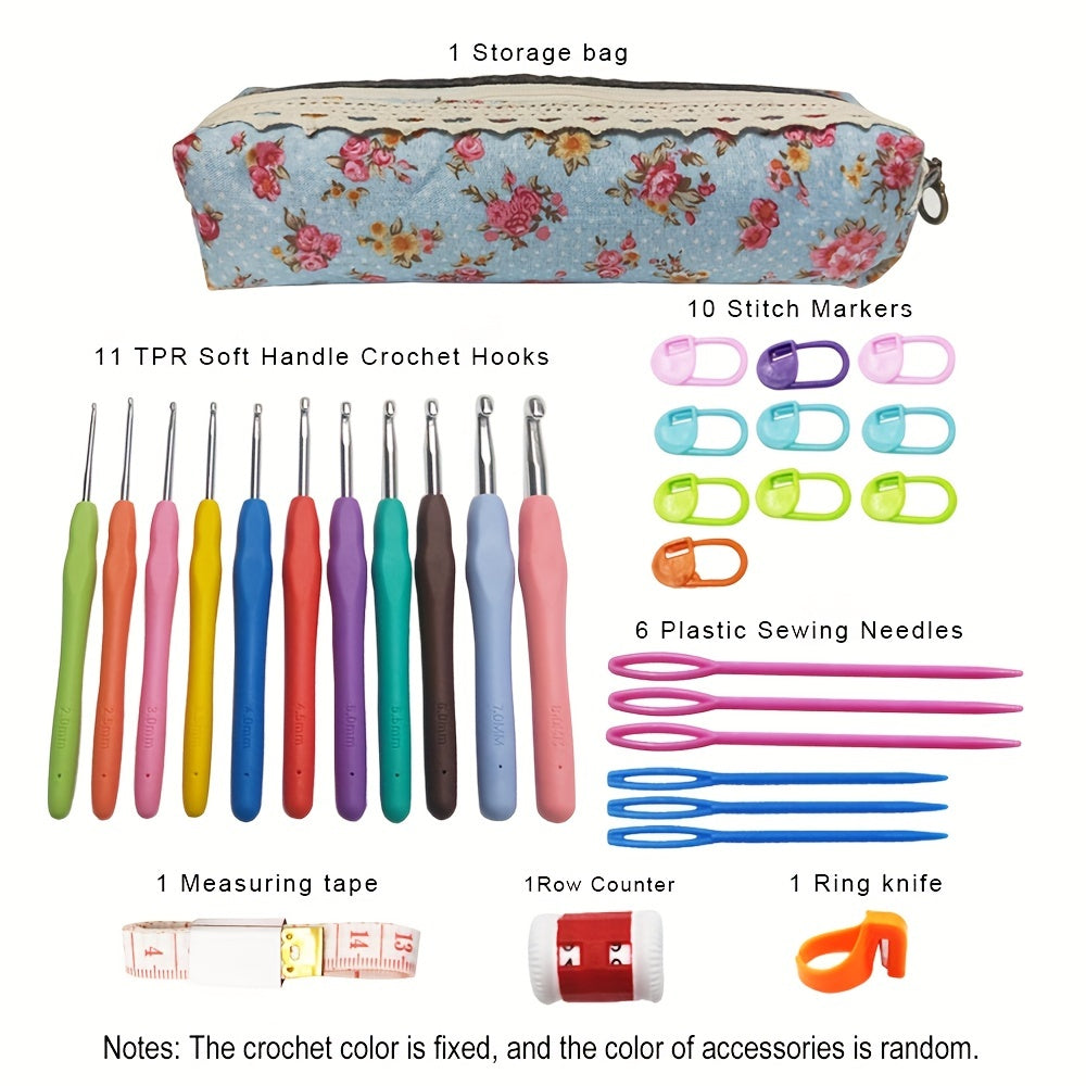 30pcs 35pcs Crochet Hooks Set Ergonomic Knitting Crochet Supplies