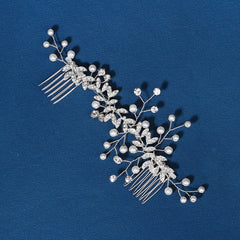 Crystal Hair Comb Faux Pearl Bridal Headpiece Wedding Hair Accessories