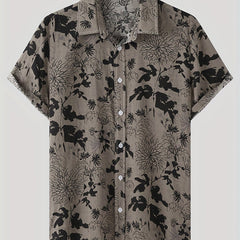 INCERUN Men's Floral Print Hippy Vintage Tee Shirt