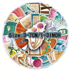 50pcs Line & Texture Graffiti Stickers for Laptop Helmet Desktop Water Cup