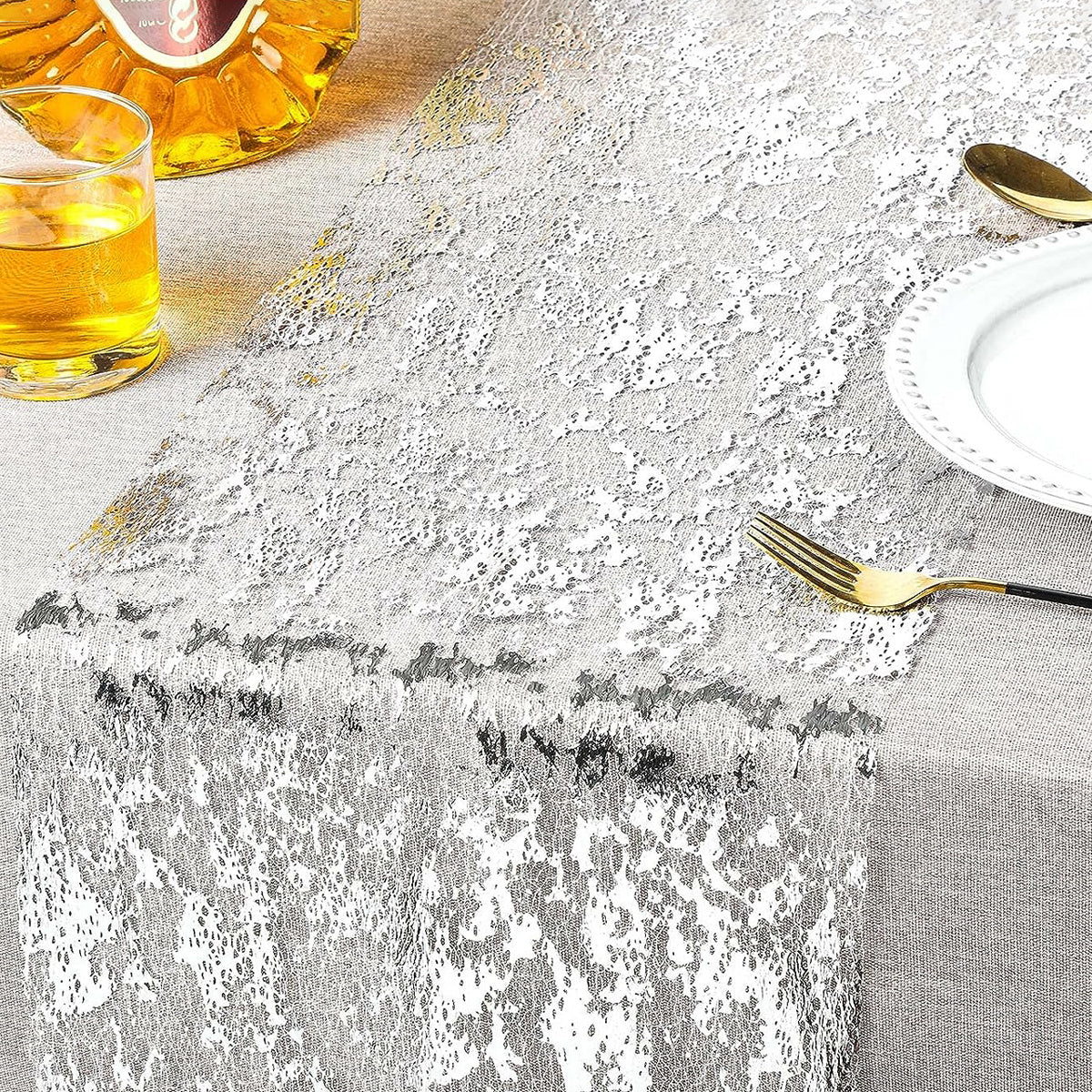 Golden Glitter Mesh Table Runner Roll - Wedding Baby Shower Party Supplies