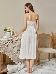 V Neck Slip Nightdress Spaghetti Strap Sleep Dress