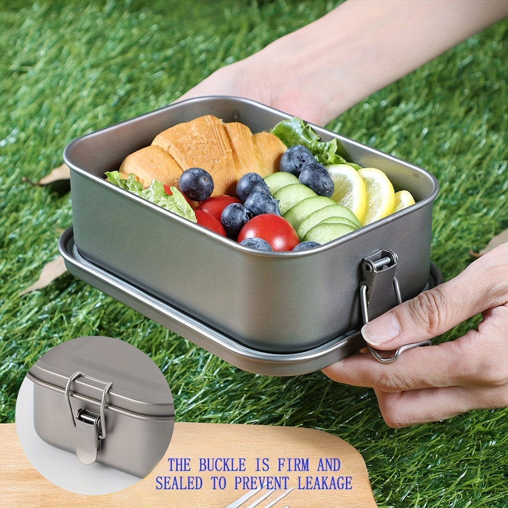 Outdoor Titanium Lunch Box Leakproof Food Container for School and Work