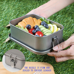 Outdoor Titanium Lunch Box Leakproof Food Container for School and Work