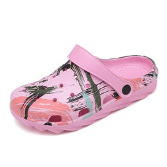 Women's Graffiti Beach Shoes Breathable Clogs