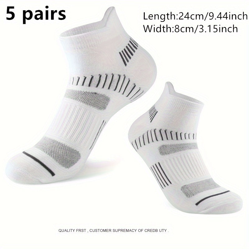 Men's Casual Sport Socks 5 Pairs Cotton Breathable Comfortable