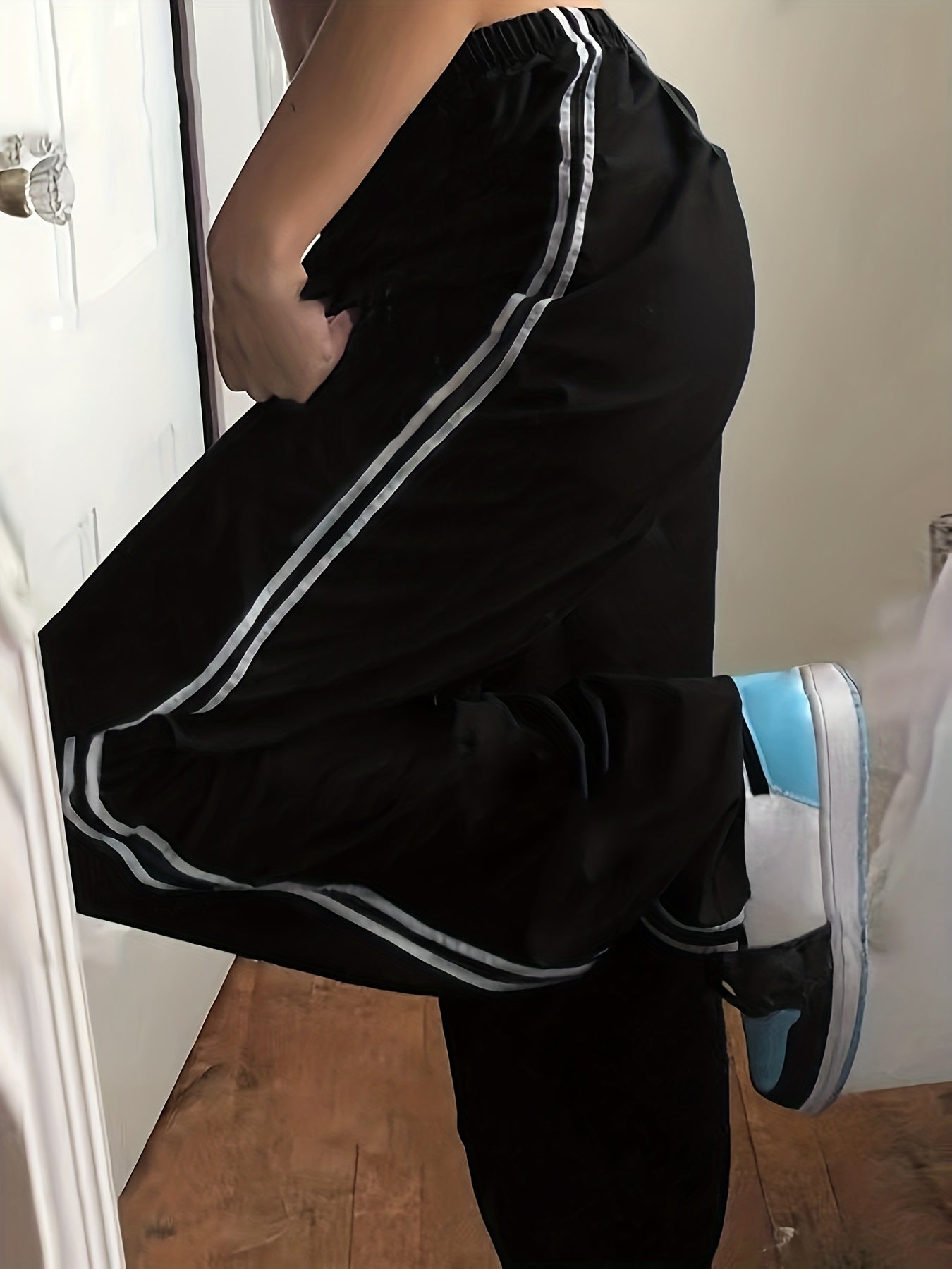 Side Wide Leg Pants Drawstring Baddie Clothes