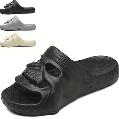 Men's Skull Slides Non Slip Slippers Soft Shoes Indoor Outdoor Beach
