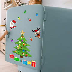 Christmas Tree Decor Stickers Garage Door Holiday Party Magnetic Stickers