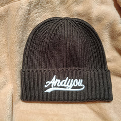 Embroidered Beanies For Women Men Unisex Chunky Hats Skull Cap