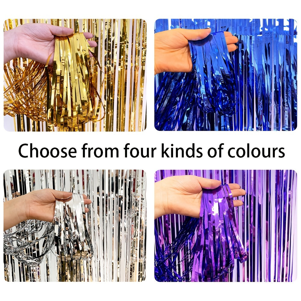 2Packs Fringe Curtain Backdrop for Party Decoration