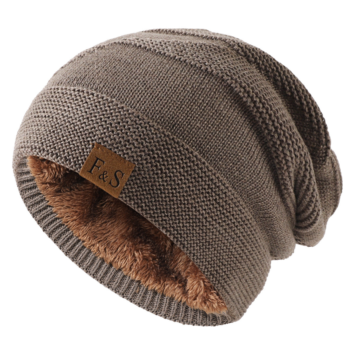 Men's Winter Casual Fleece Knit Pullover Hat